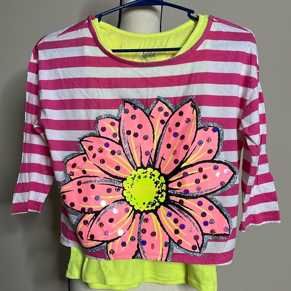 Justice Other - 🌸Justice Stripe Pink Top